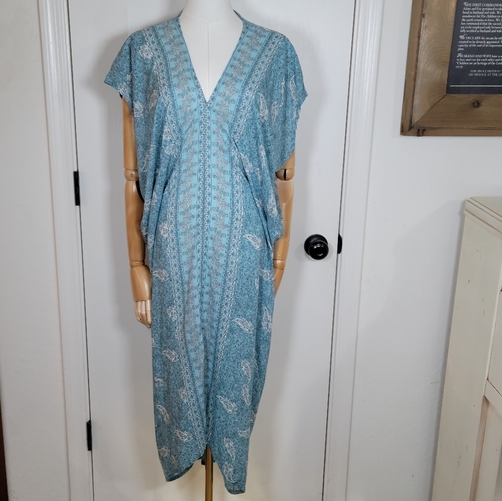 Walker & Wade Santorini Kaftan Sea Mist Size XS